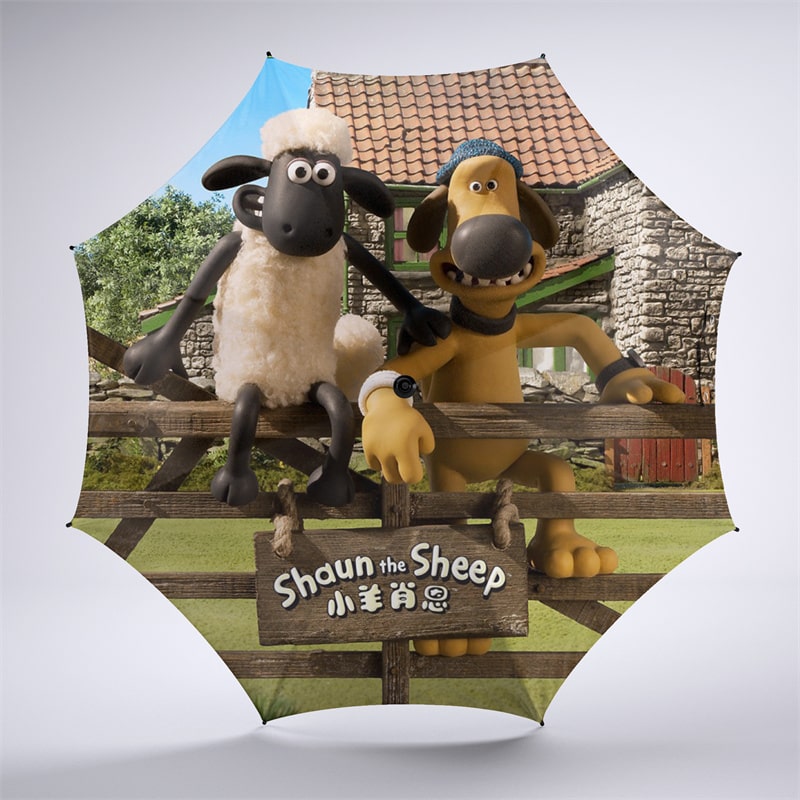 Shaun the Sheep Foldable Umbrella For Sunny Rainy Anti-UV Umbrella - Image 3