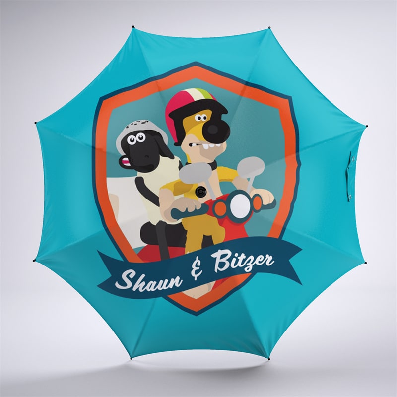 Shaun the Sheep Foldable Umbrella For Sunny Rainy Anti-UV Umbrella - Image 5