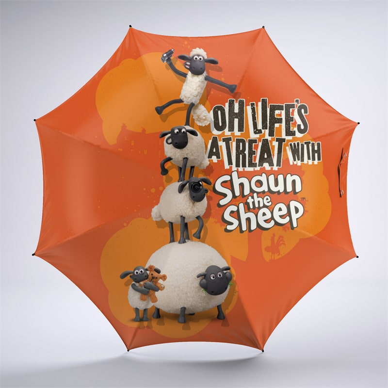Shaun the Sheep Foldable Umbrella For Sunny Rainy Anti-UV Umbrella - Image 12