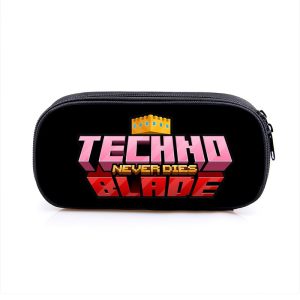 Technoblade Never Dies Large Pencil Case Purse Storage Bags Multifunction Cosmetic Bag