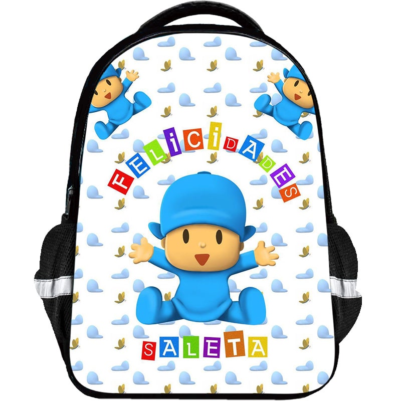 Pocoyo Backpack Kids Youth Student High Capacity Waterproof School Bag Birthday Gifts - Image 12