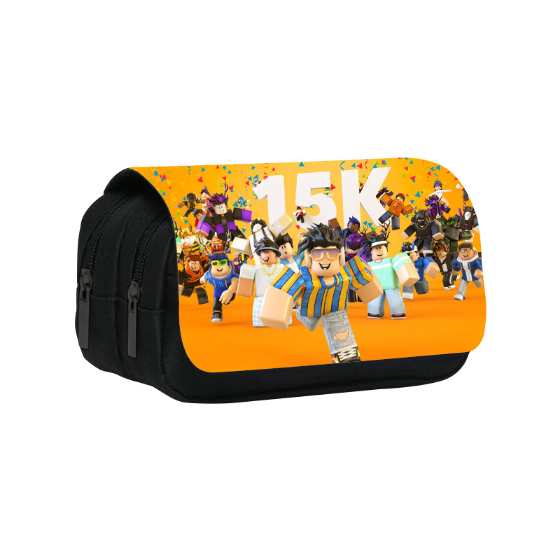Roblox Pencil Bag anime Cartoon Animation Large Capacity Double layer Zipper Pencil Box Pencil Box Stationery Box - Image 21