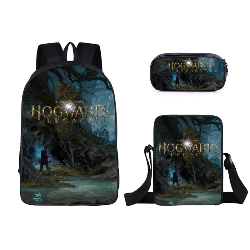 16 Inch Hogwarts Backpack School Bag+Messenger Bag+Pencil Bag - Image 12