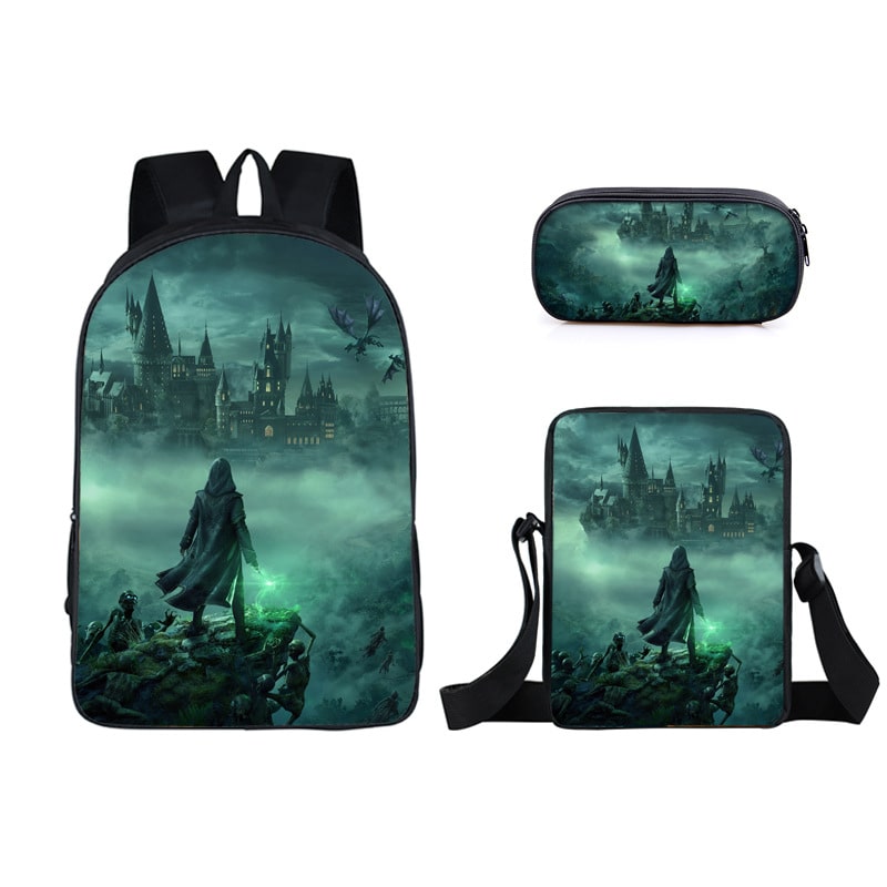 16 Inch Hogwarts Backpack School Bag+Messenger Bag+Pencil Bag - Image 13