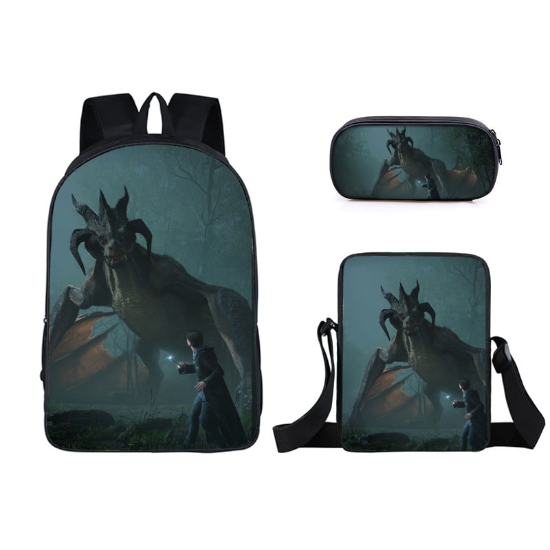 16 Inch Hogwarts Backpack School Bag+Messenger Bag+Pencil Bag - Image 4