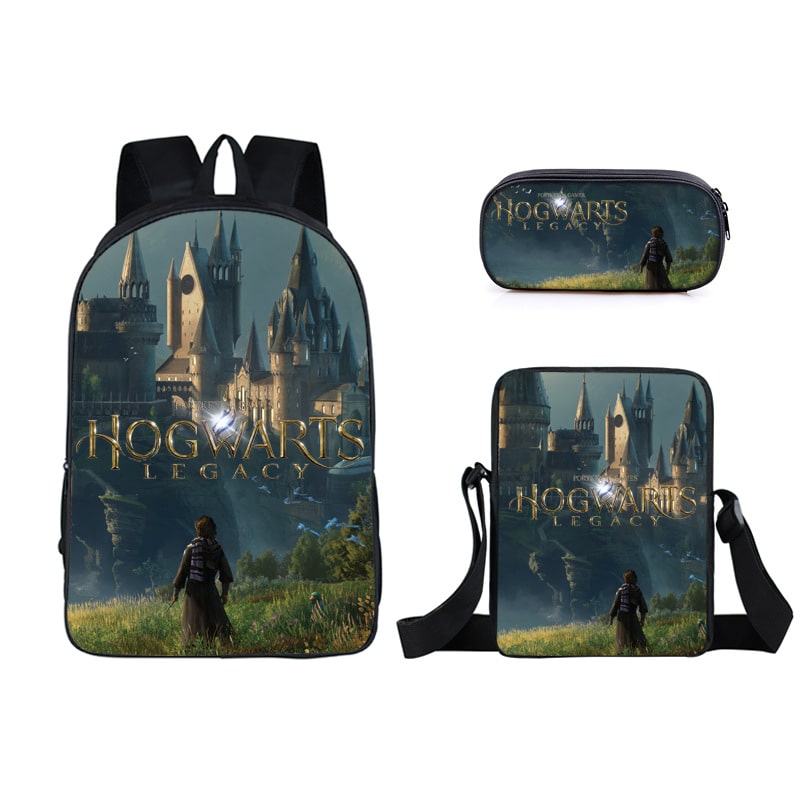 16 Inch Hogwarts Backpack School Bag+Messenger Bag+Pencil Bag - Image 8