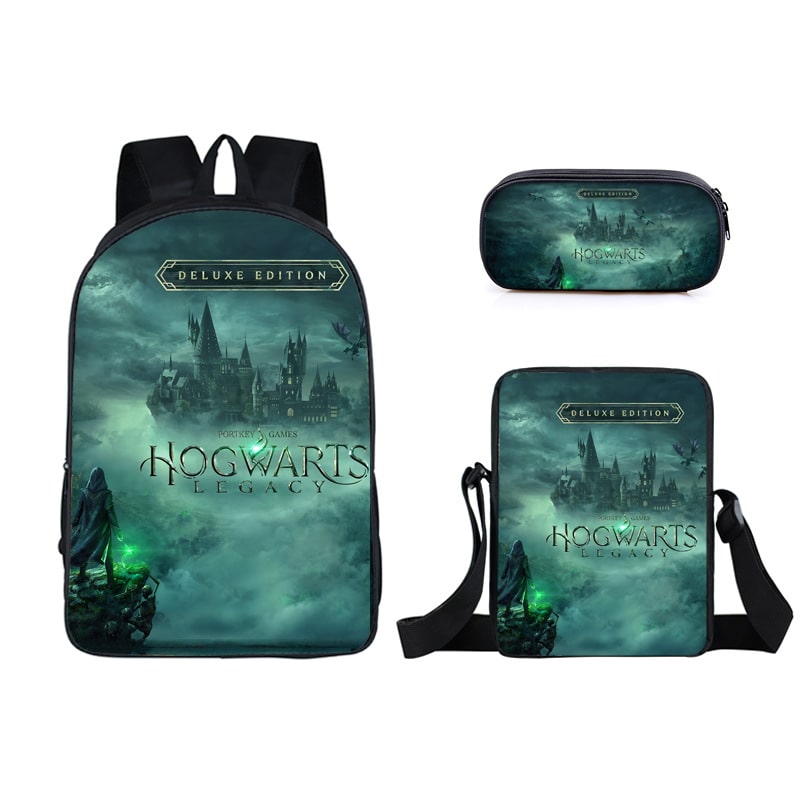 16 Inch Hogwarts Backpack School Bag+Messenger Bag+Pencil Bag - Image 9