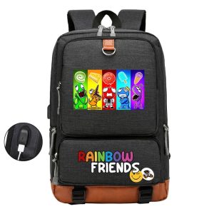18 Inch Rainbow Friends Printed youth student schoolbag large capacity travel bag men and women shoulder computer backpack