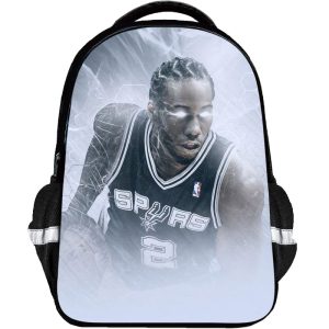 Kawhi Leonard Backpack Kids Youth Student High Capacity Waterproof School Bag Birthday Gifts