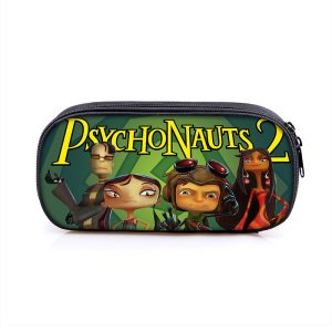 Psychonauts Large Pencil Case Purse Storage Bags Multifunction Cosmetic Bag