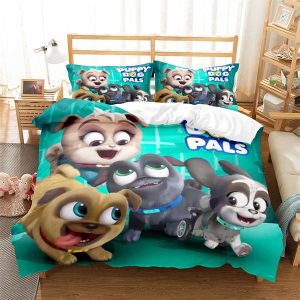 Puppy Dog Pals Comfortable Bedding Three-Piece Soft and Breathable Duvet Cover
