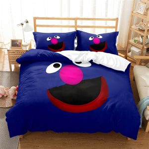 Sesame Street Comfortable Bedding Three-Piece Soft and Breathable Duvet Cover