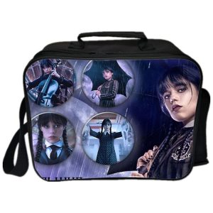 Wednesday Addams Lunch Bag Picnic Box Portable