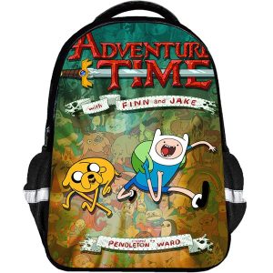 Adventure Time Backpack Kids Youth Student High Capacity Waterproof School Bag