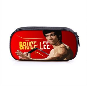 Bruce Lee Large Pencil Case Purse Storage Bags Multifunction Cosmetic Bag