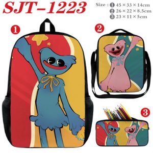 18 Inch Poppy Playtime Backpack School Bag+Lunch Bag+Pencil Bag
