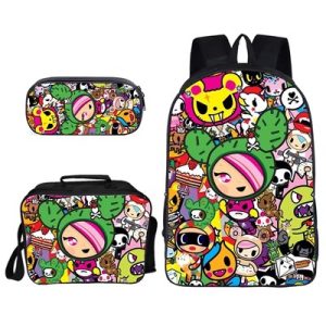 16 Inch Tokidoki Backpack School Bag+Lunch Bag+Pencil Bag