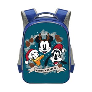 Mickey Mouse Backpack School Bag Blue