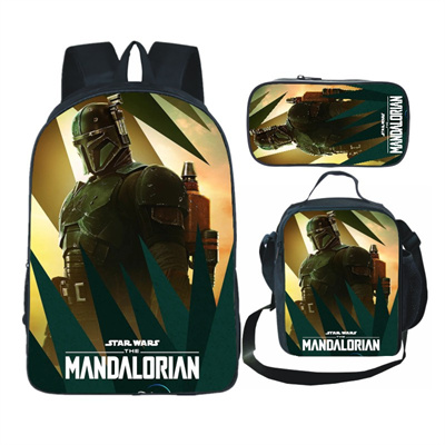 16 Inch Baby Yoda Backpack School Bag+Lunch Bag+Pencil Bag - Image 10