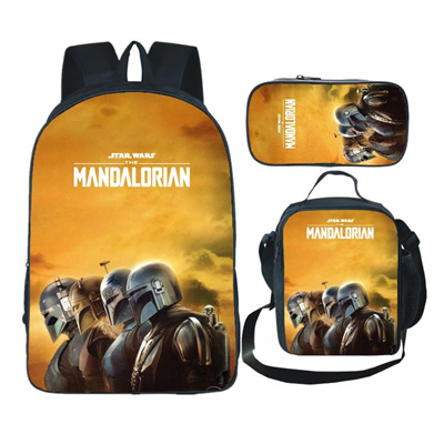 16 Inch Baby Yoda Backpack School Bag+Lunch Bag+Pencil Bag - Image 5