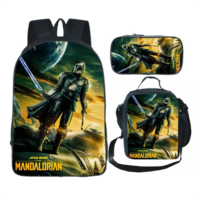 16 Inch Baby Yoda Backpack School Bag+Lunch Bag+Pencil Bag - Image 6