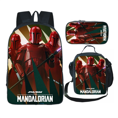 16 Inch Baby Yoda Backpack School Bag+Lunch Bag+Pencil Bag - Image 9