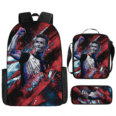 16 Inch CR7 Backpack School Bag+Lunch Bag+Pencil Bag - Image 12