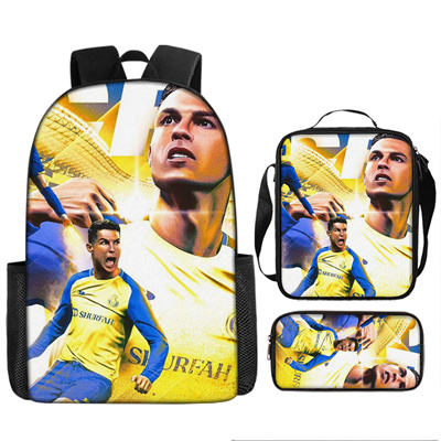 16 Inch CR7 Backpack School Bag+Lunch Bag+Pencil Bag - Image 3