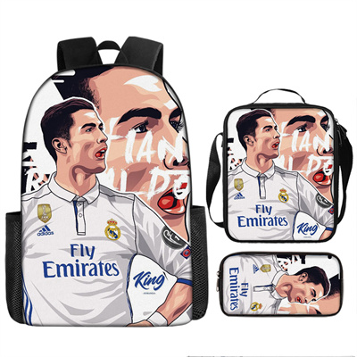 16 Inch CR7 Backpack School Bag+Lunch Bag+Pencil Bag - Image 4