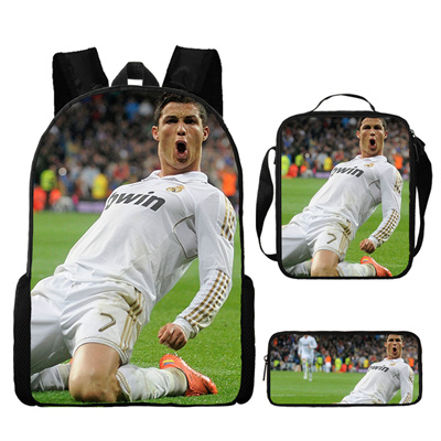 16 Inch CR7 Backpack School Bag+Lunch Bag+Pencil Bag - Image 8
