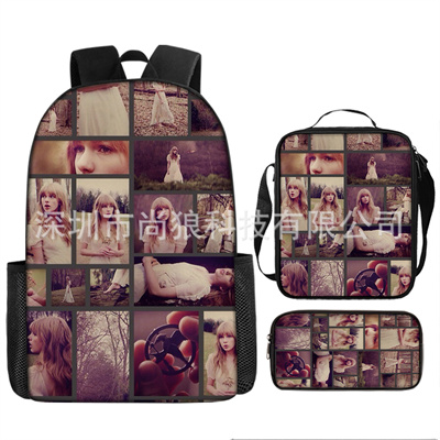 16 Inch Taylor Swift Backpack School Bag+Lunch Bag+Pencil Bag - Image 13