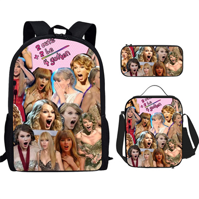 16 Inch Taylor Swift Backpack School Bag+Lunch Bag+Pencil Bag - Image 16