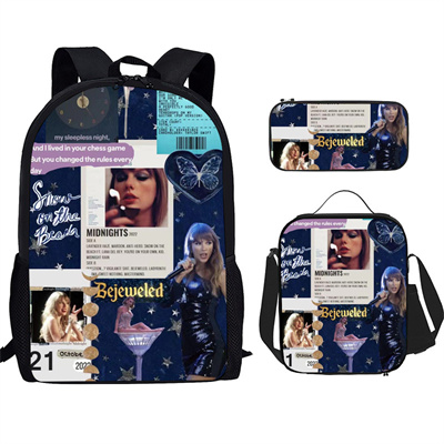 16 Inch Taylor Swift Backpack School Bag+Lunch Bag+Pencil Bag - Image 21