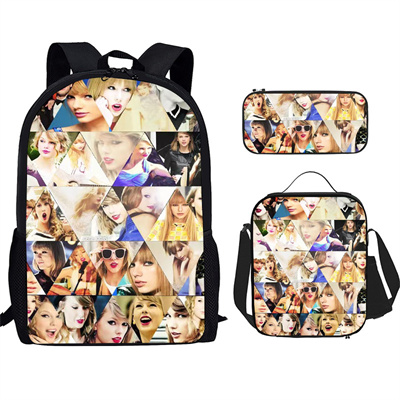 16 Inch Taylor Swift Backpack School Bag+Lunch Bag+Pencil Bag - Image 25