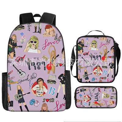 16 Inch Taylor Swift Backpack School Bag+Lunch Bag+Pencil Bag - Image 3
