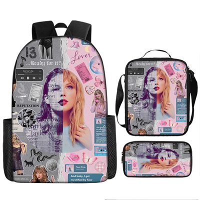 16 Inch Taylor Swift Backpack School Bag+Lunch Bag+Pencil Bag - Image 6