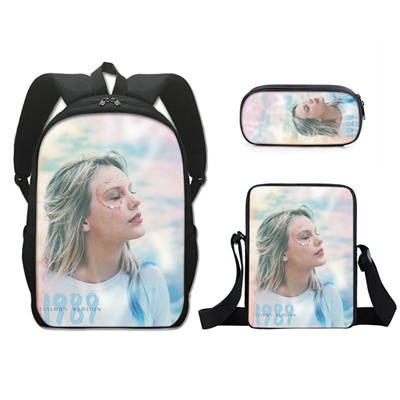 16 Inch Taylor Swift Backpack School Bag+Messenger Bag+Pencil Bag - Image 12