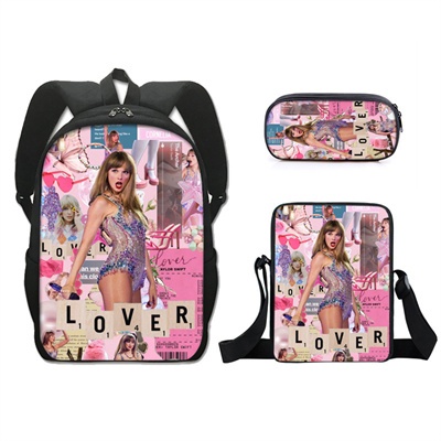 16 Inch Taylor Swift Backpack School Bag+Messenger Bag+Pencil Bag - Image 13