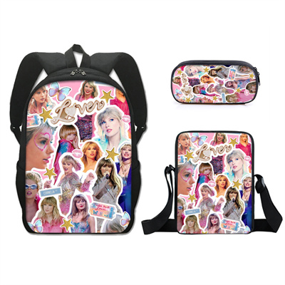 16 Inch Taylor Swift Backpack School Bag+Messenger Bag+Pencil Bag - Image 14
