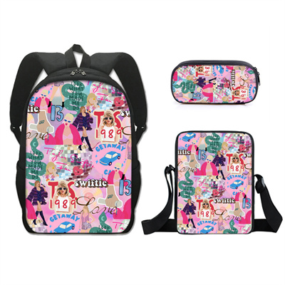 16 Inch Taylor Swift Backpack School Bag+Messenger Bag+Pencil Bag - Image 15
