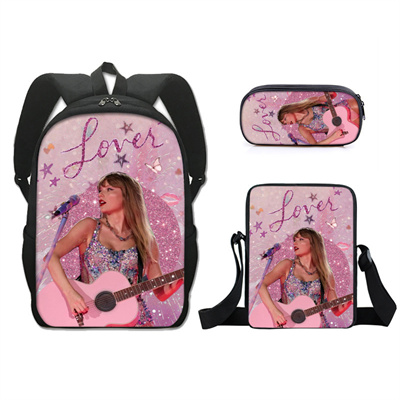 16 Inch Taylor Swift Backpack School Bag+Messenger Bag+Pencil Bag - Image 5
