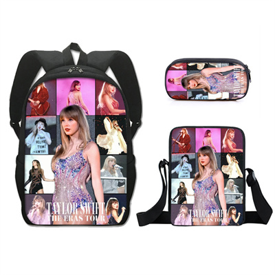 16 Inch Taylor Swift Backpack School Bag+Messenger Bag+Pencil Bag - Image 8