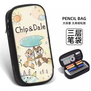 Chip ‘N’ Dale Large Pencil Case Purse Storage Bags Multifunction Cosmetic Bag