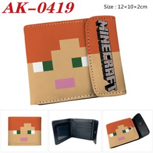 Creeper buckle PU leather short wallet folded in half