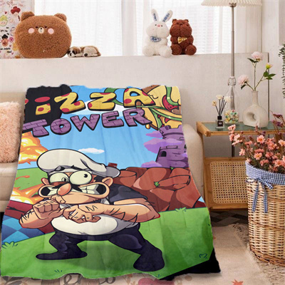 Pizza Tower Blankets Printing Soft Nap Blanket On Home/Sofa/Office Portable Travel Cover Blanket - Image 3