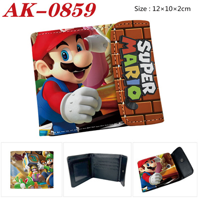 Super Mario buckle PU leather short wallet folded in half - Image 10