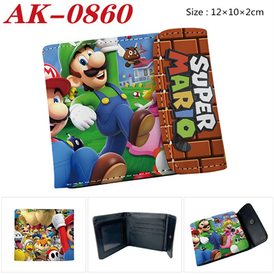 Super Mario buckle PU leather short wallet folded in half - Image 11