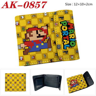 Super Mario buckle PU leather short wallet folded in half - Image 12