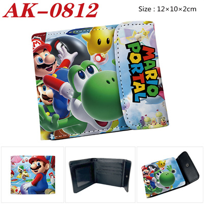 Super Mario buckle PU leather short wallet folded in half - Image 15