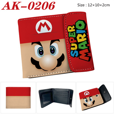 Super Mario buckle PU leather short wallet folded in half - Image 2